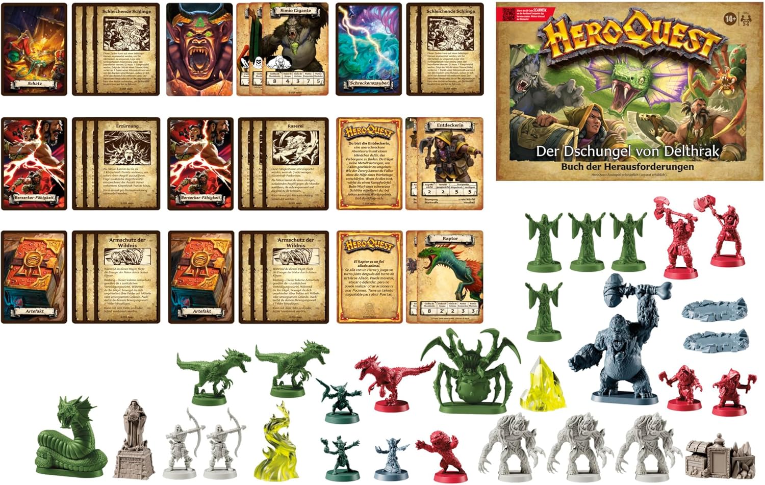 Avalon Hill HeroQuest The Jungle of Delthrak Adventure Pack, HeroQuest Base Game Required, Role Play - German Version