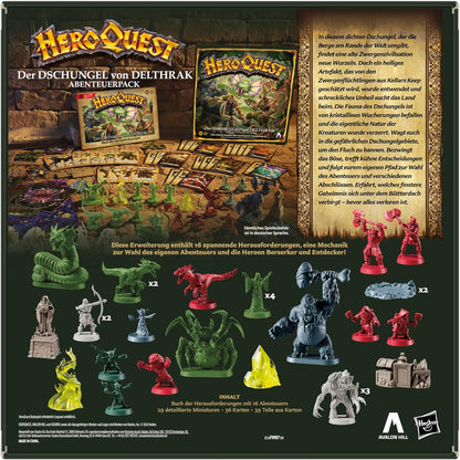 Avalon Hill HeroQuest The Jungle of Delthrak Adventure Pack, HeroQuest Base Game Required, Role Play - German Version