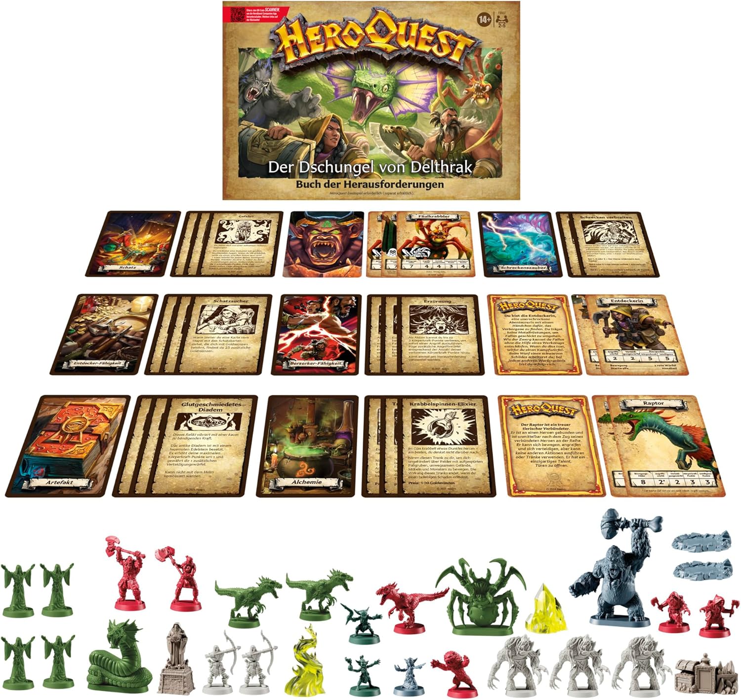 Avalon Hill HeroQuest The Jungle of Delthrak Adventure Pack, HeroQuest Base Game Required, Role Play - German Version