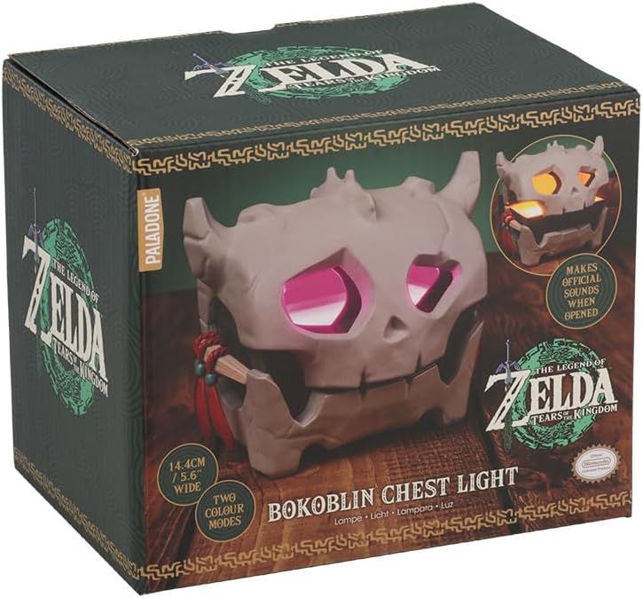 Paladone Bokoblin Chest Light Officially Licensed The Legend of Zelda, Night Light with Sound Effects, Gamer Gift and Room Decor Accessory for Boys and Girls, Collectible Game Icon