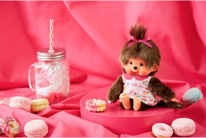 Bandai - Monchhichi - Monchhichi Pop & Candy Plush - Iconic 80s Plush - 20cm Soft Plush Toy for Children and Adults - SE233861