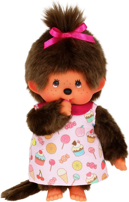 Bandai - Monchhichi - Monchhichi Pop & Candy Plush - Iconic 80s Plush - 20cm Soft Plush Toy for Children and Adults - SE233861