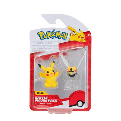 Pokémon Pokemon Battle Figure, 2-pack 5 and 8 cm Figure Toy Set Ninjask and Pikachu