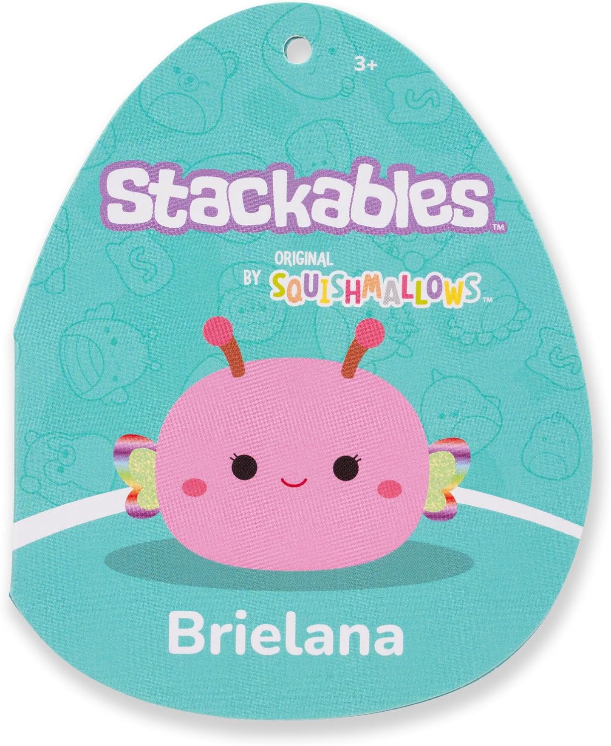 Original Squishmallows Stackables 12 Inch Brielana the Pink Butterfly