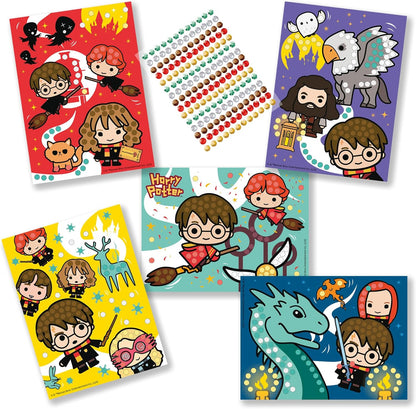 SES Creative 9342 Painting Kit for Kids Including 180 Diamond Dot Stickers and 5 Harry Potter Mosaic Cards, Multi