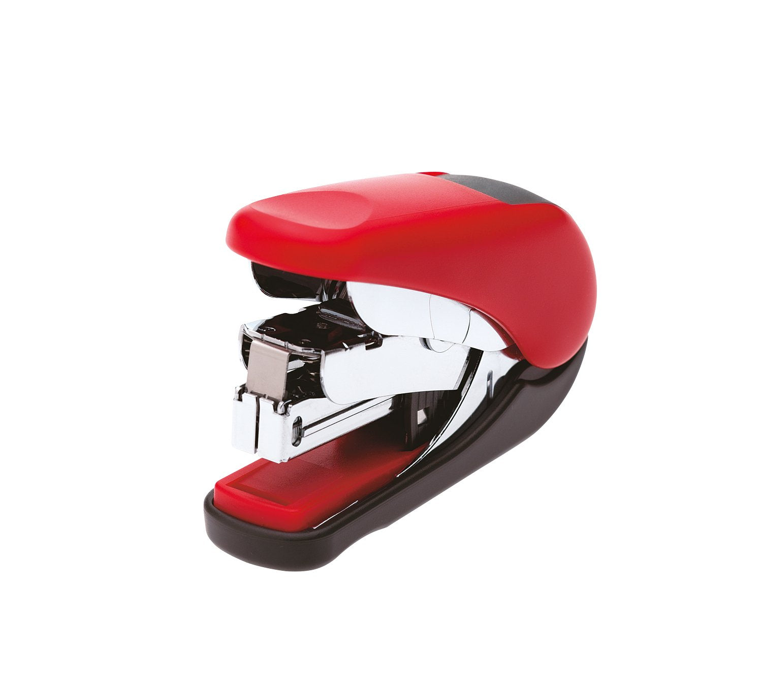 PLUS Japan, Flat Clinch Power Assist Stapler Mini in Red, 1 Piece Pack (1x 1 Flat Clinch
