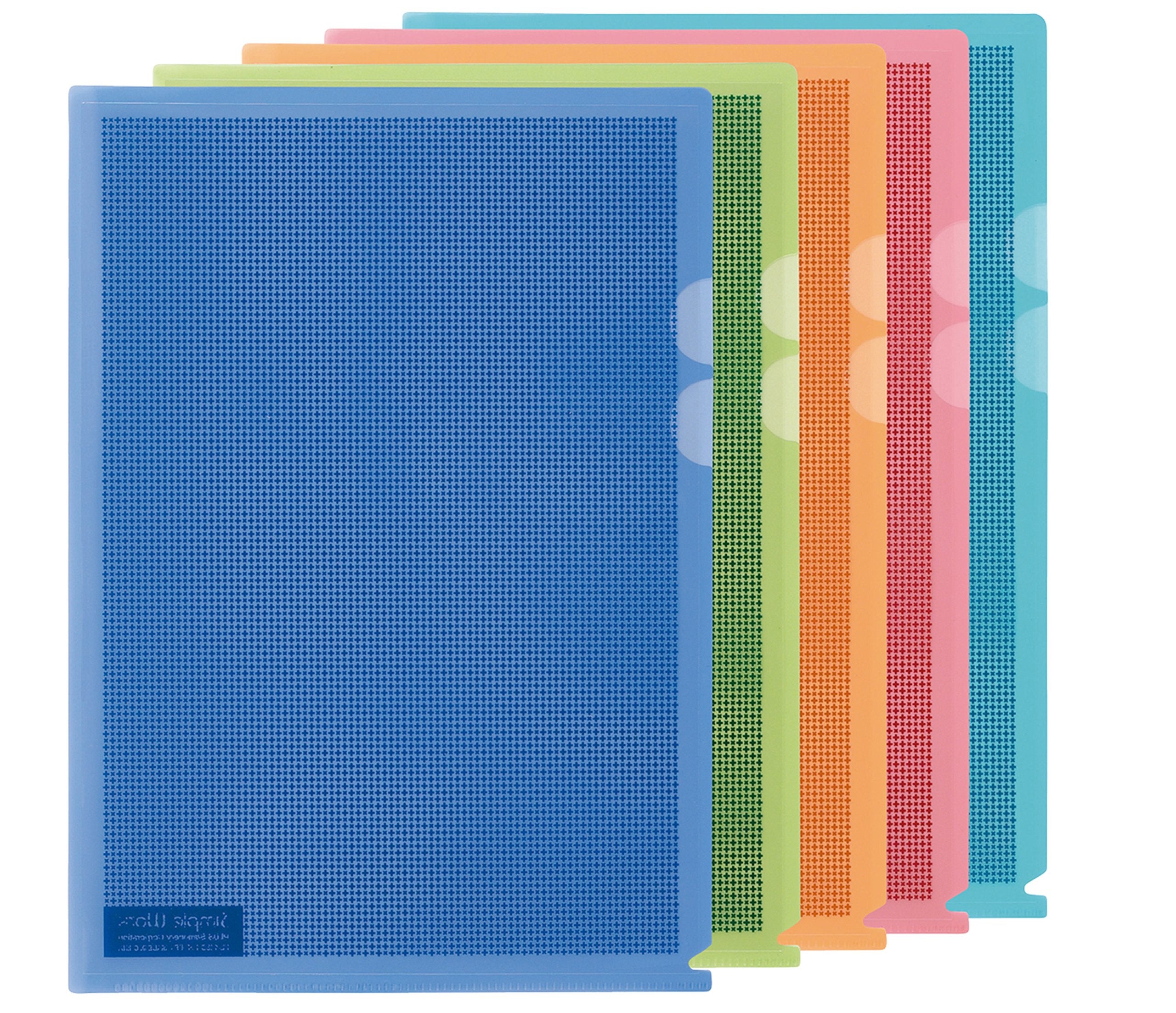 PLUS Japan, Peek-Proof Security Folder "Camouflage" A4 Assorted Colours, 5 Pieces Pack, FL-127CH 5PE