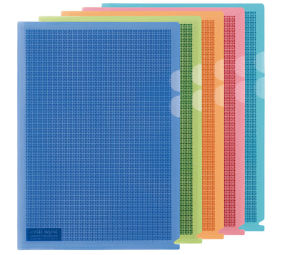 PLUS Japan, Peek-Proof Security Folder "Camouflage" A4 Assorted Colours, 5 Pieces Pack, FL-127CH 5PE