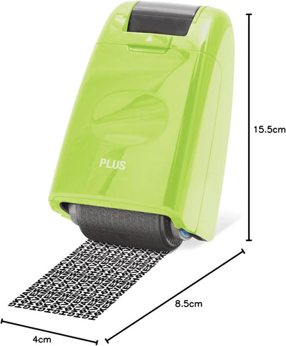 PLUS Japan, Guard-Your-ID Camouflage Roller Stamp in Green, 1 Piece Pack (1x 1 Stamp)