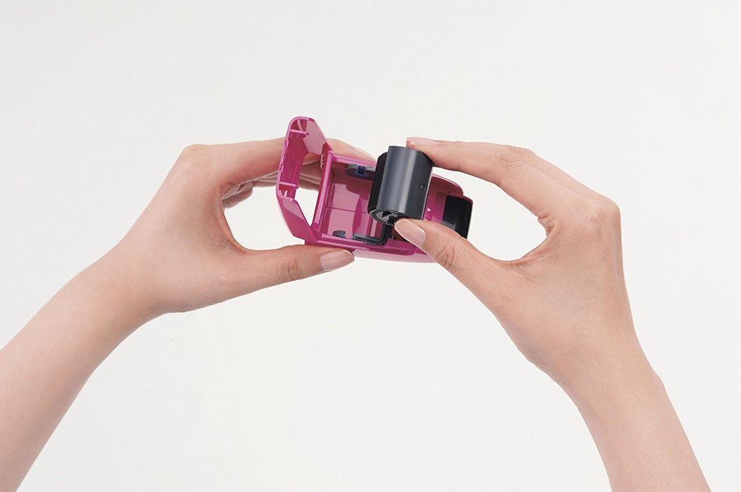 PLUS JAPAN, Guard-Your-ID Camouflage Roller Stamp in Pink, 1 Piece Pack (1 x 1 Stamp)