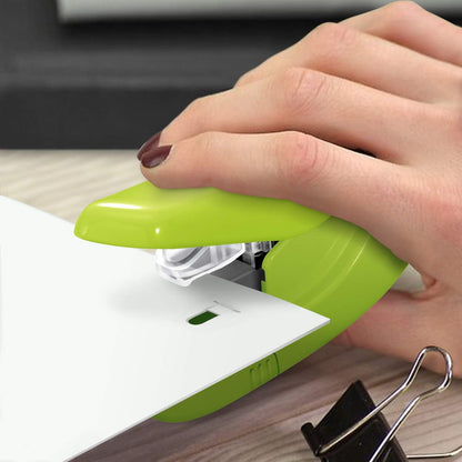 PLUS Japan, Staple-Free Stapler Green, 5 sheet capacity, 1 piece pack (1 x 1 stapler