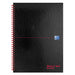 Oxford Black n' Red A4 Wirebound Hardback Recycled Notebook