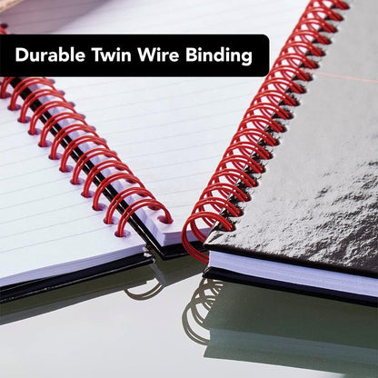 Oxford Black n' Red A4 Wirebound Hardback Recycled Notebook