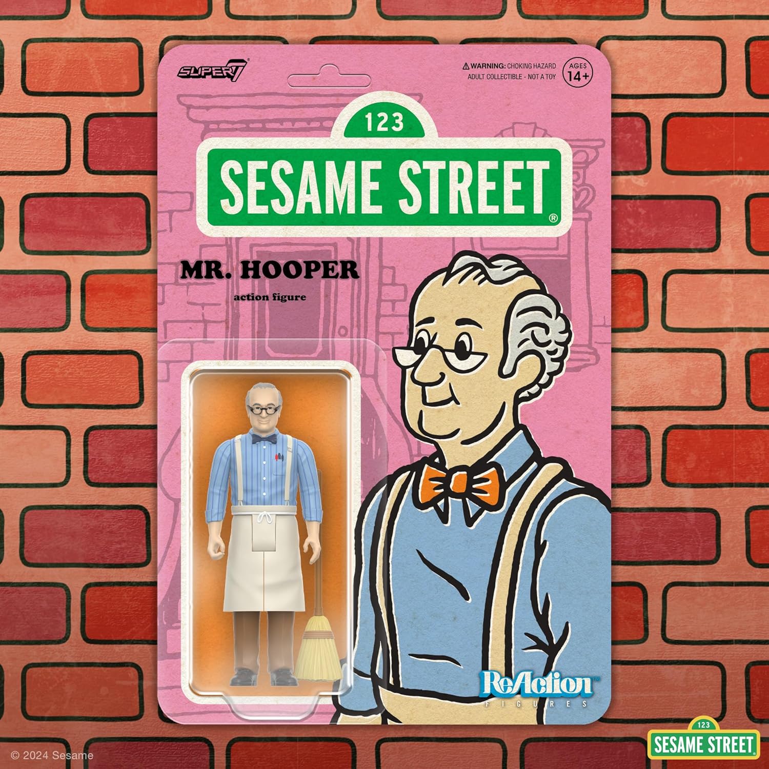 SUPER7 Sesame Street Reaction Figures Wave 03 Mr. Hooper Action Figure