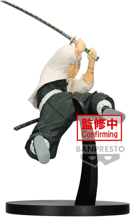 Banpresto BP89361P Sanemi Shinazugawa Demon Slayer: Kimetsu No Yaiba, Vibration Stars, 14 cm, Mehrfarbig