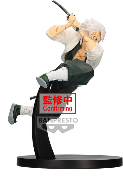 Banpresto BP89361P Sanemi Shinazugawa Demon Slayer: Kimetsu No Yaiba, Vibration Stars, 14 cm, Mehrfarbig
