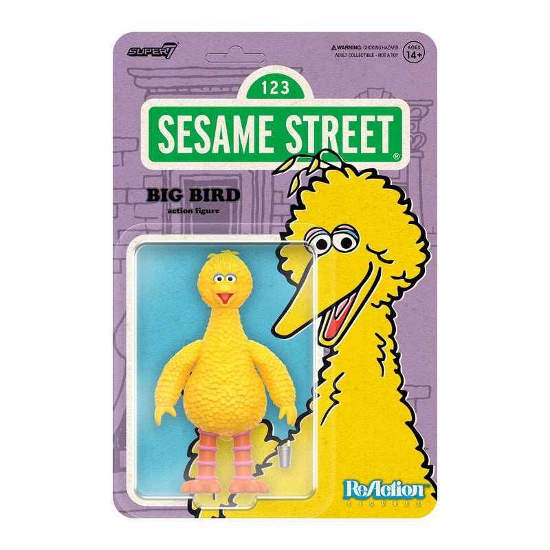 SUPER7 Sesame Street Big Bird - 3.75" Sesame Street Action Figure with Accessory Collectibles and Retro Toys
