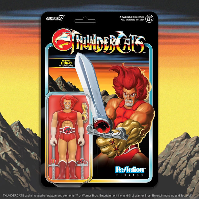 Super7 Thundercats Mirror Lion-O - 3.75" Thundercats Action Figure with Accessory Classic TV Show Collectibles and Retro Toys
