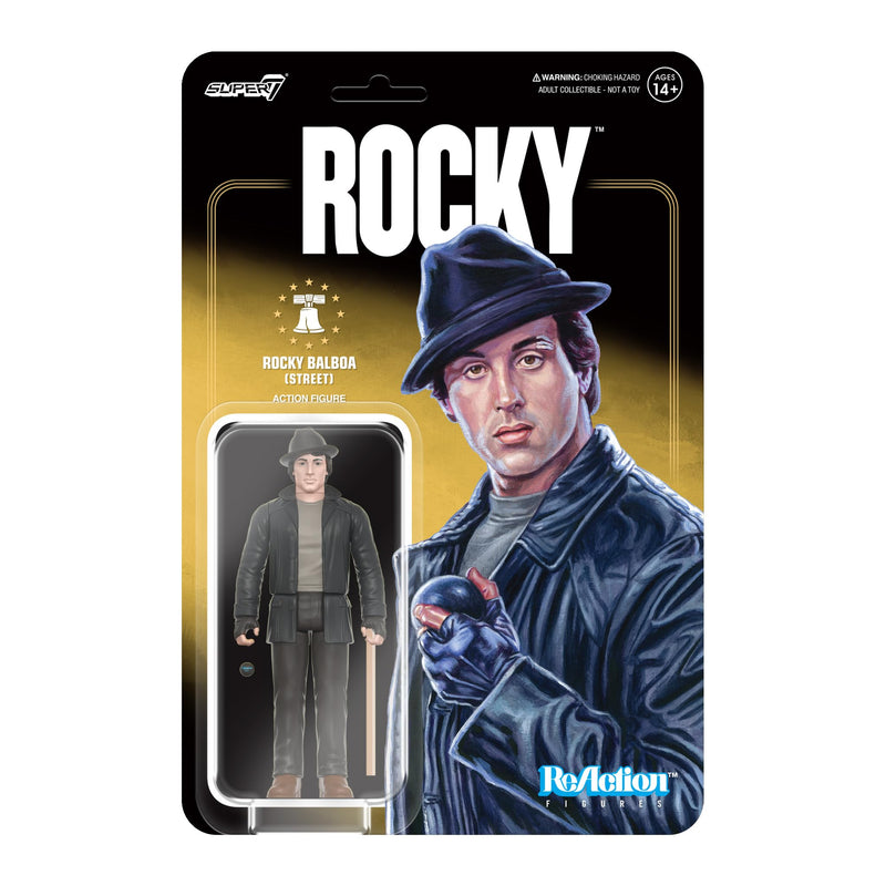 Super7 Rocky Balboa (Street) - 3.75" Rocky Action Figure with Accessories Classic Movie Collectibles and Retro Toys