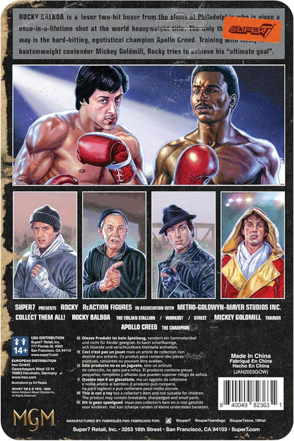 Super7 Rocky Balboa (Street) - 3.75" Rocky Action Figure with Accessories Classic Movie Collectibles and Retro Toys
