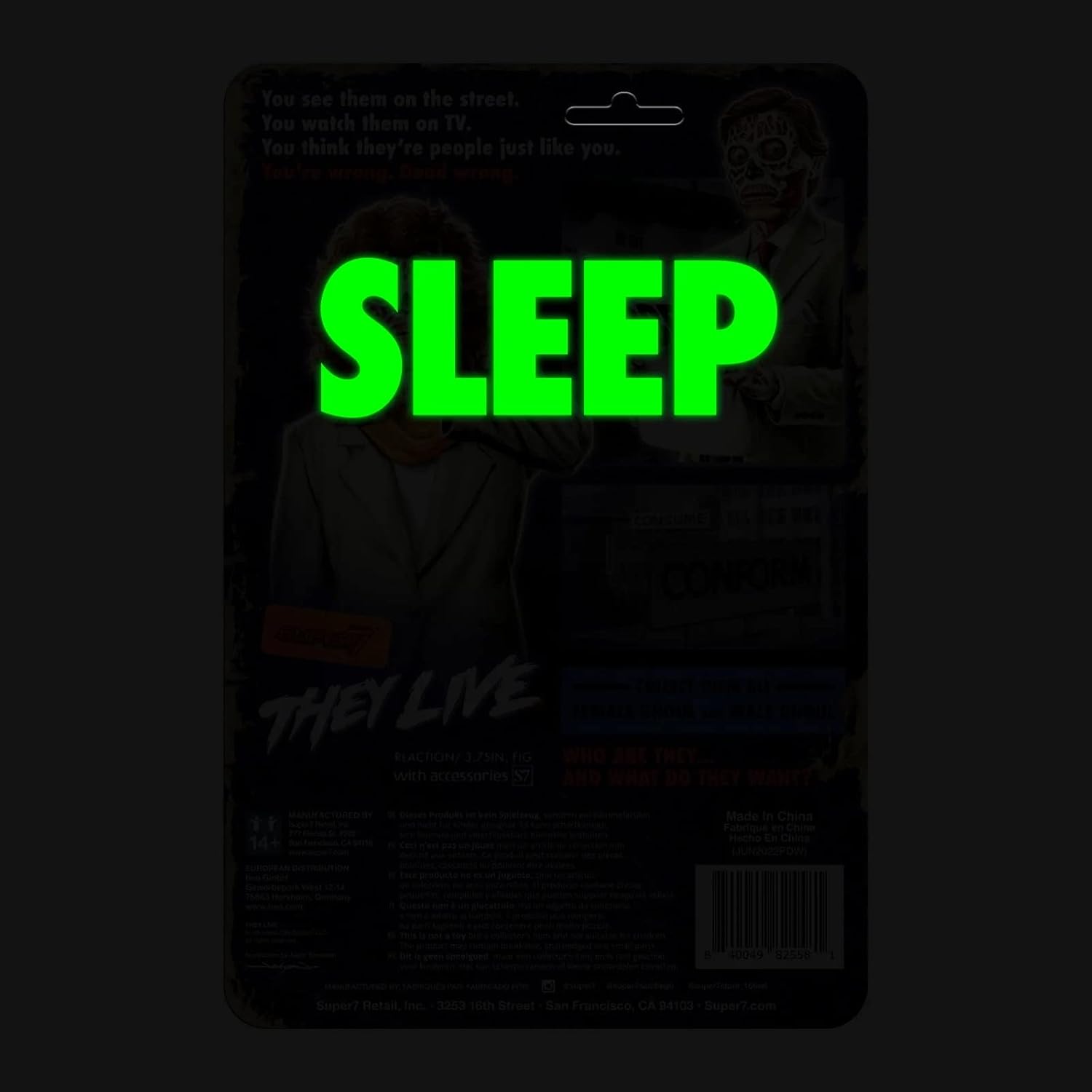 SUPER7 They Live Female Ghoul Glow Reaction Figure 3.75 Inch