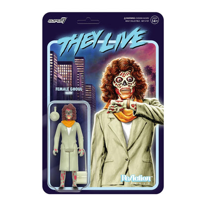 SUPER7 They Live Female Ghoul Glow Reaction Figure 3.75 Inch