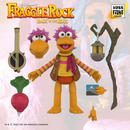 Boss Fight Studio GOBO, Fraggle Rock Collectible Action Figure – Highly Articulated Figurine with Accessories Including Postcard, Lantern, Guitar, Radish, Interchangeable Hands and Expression – 1:12