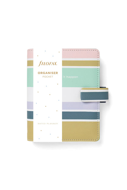 Filofax Pocket Good Vibes Organiser - Stripes Up to 2024 Pocket Stripes