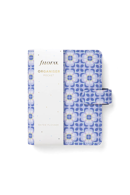 Filofax Pocket Mediterranean Organiser - Blue Up to 2024 Pocket Blue