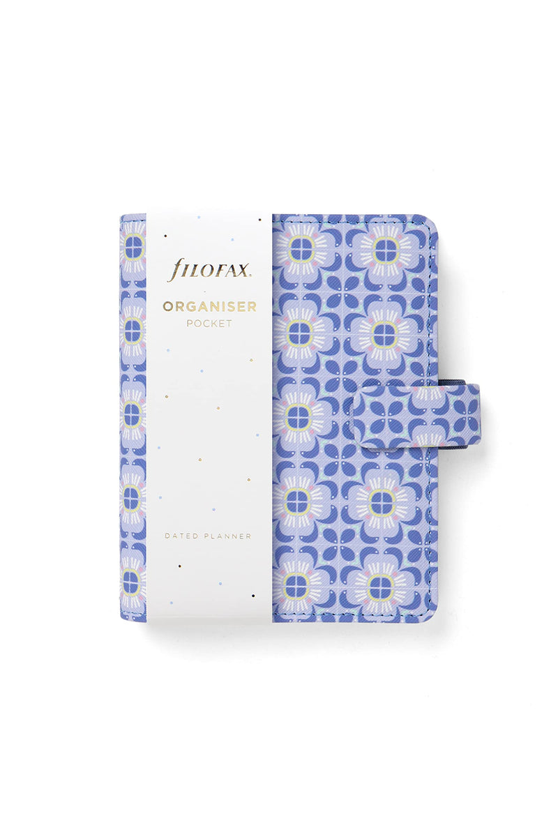 Filofax Pocket Mediterranean Organiser - Blue Up to 2024 Pocket Blue