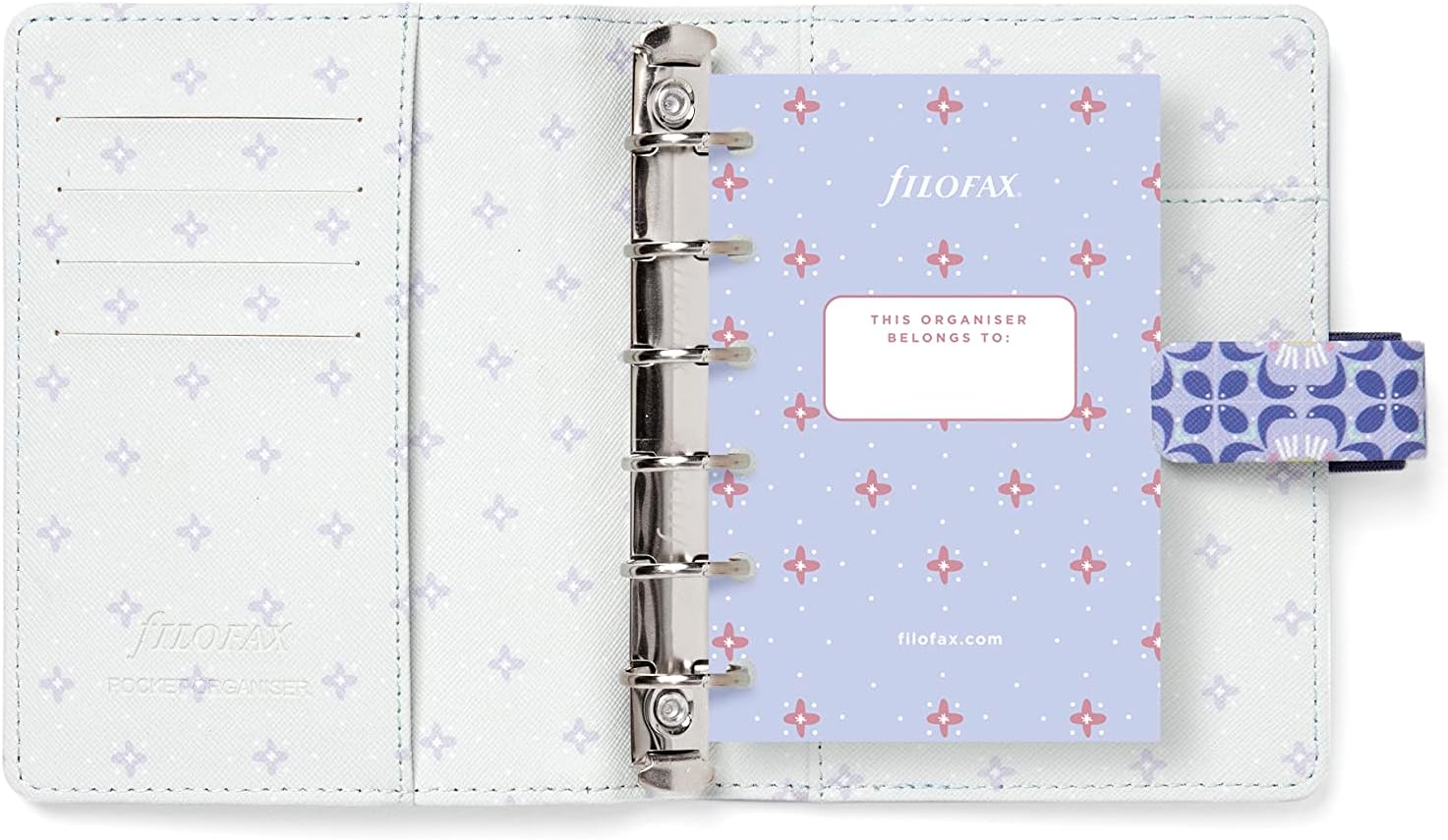Filofax Pocket Mediterranean Organiser - Blue Up to 2024 Pocket Blue