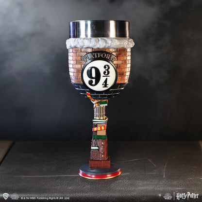 Nemesis Now Harry Potter Platform 9 3/4 Goblet 18.7cm, Resin, Official Harry Potter Merchandise, Platform 9 3/4 Goblet, Hogwarts Express Drinkware, Cast in The Finest Resin, Expertly Hand-Painted