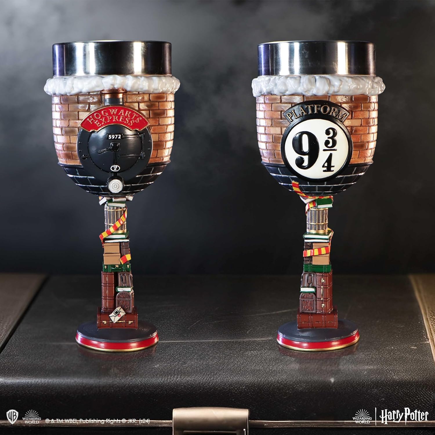 Nemesis Now Harry Potter Platform 9 3/4 Goblet 18.7cm, Resin, Official Harry Potter Merchandise, Platform 9 3/4 Goblet, Hogwarts Express Drinkware, Cast in The Finest Resin, Expertly Hand-Painted