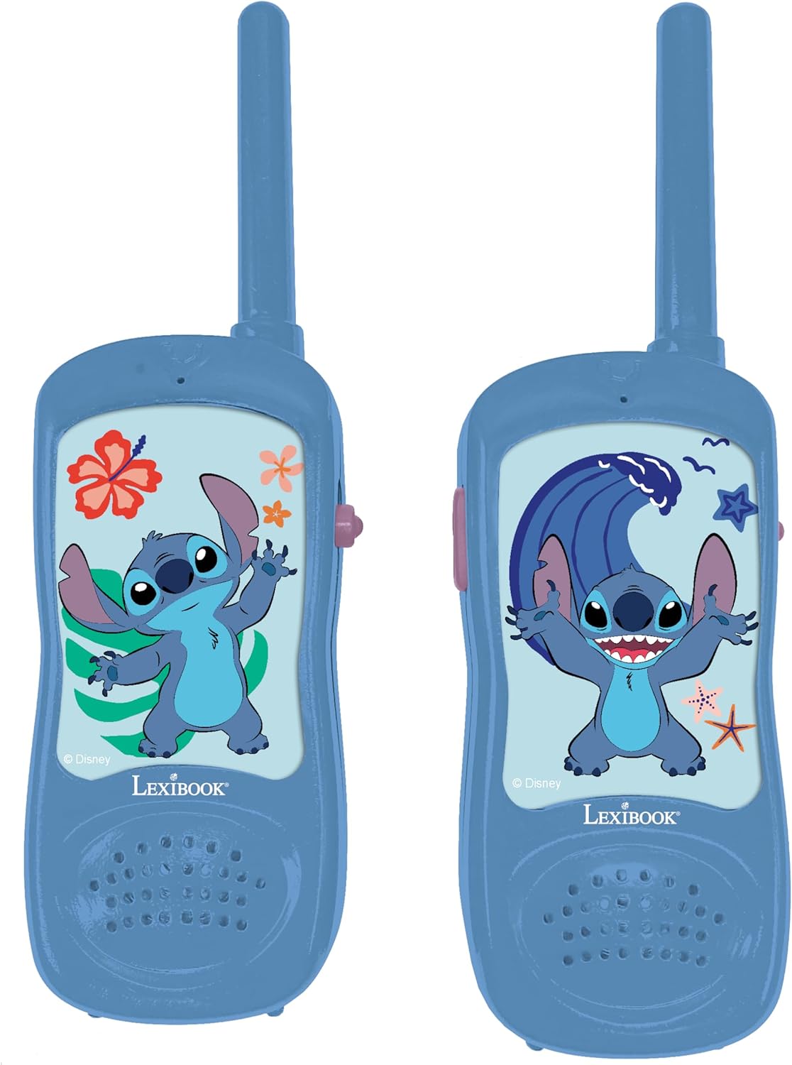 Lexibook, Disney Stitch, Adventurer set for Children, Walkie-Talkies 120m, Binoculars, Compass, Torchlight, Blue/purple, RPTW12D
