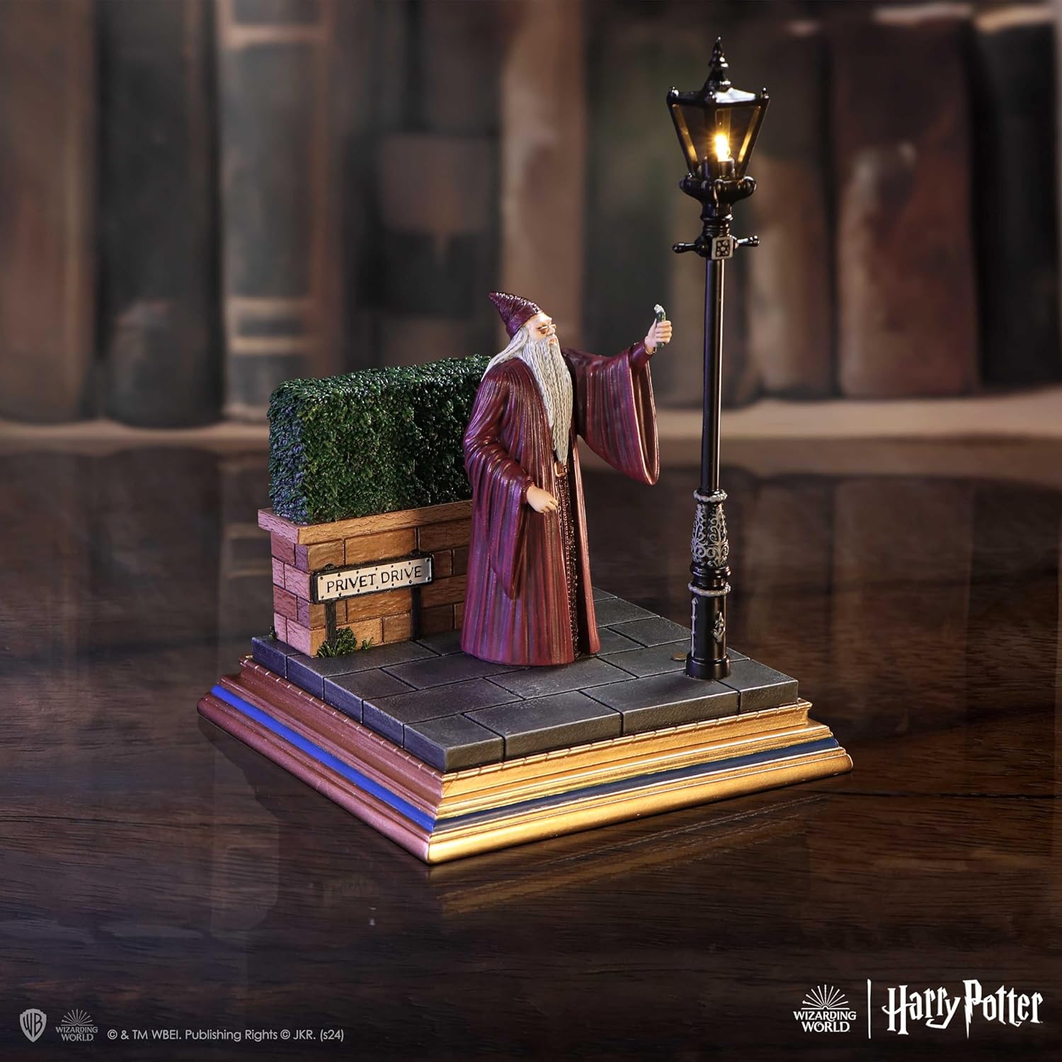 Nemesis Now Harry Potter Privet Drive Light Up Figurine 18.5cm, Resin, Official Harry Potter Merchandise, Dumbledore Scene Lamp, Dumbledore Figurine, Cast in the Finest Resin, Expertly Hand-Painted