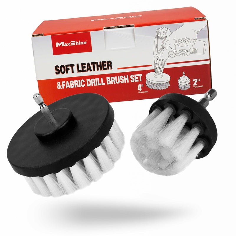Maxshine Soft Leather & Fabric Drill Brush Set