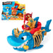PIRATIX ADVENTURE WORLD King Shark – Gelenkhai mit Käfig, um die rivalisierenden Piratix zu fangen. Enthält 1 Hai, 1 exklusiver Schatz, 1 exklusiver Piratix und 1 Zubehör