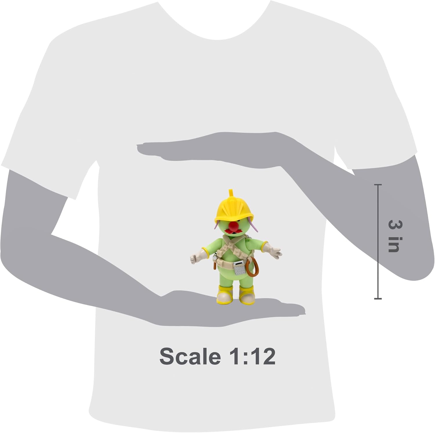 Boss Fight Studio Flange Doozer, Fraggle Rock Collectible Action Figure – Highly Articulated Figurine with Accessories Including Removable Hard Hat, Harness, Construction Tools, Walkie Talkie – 1:12
