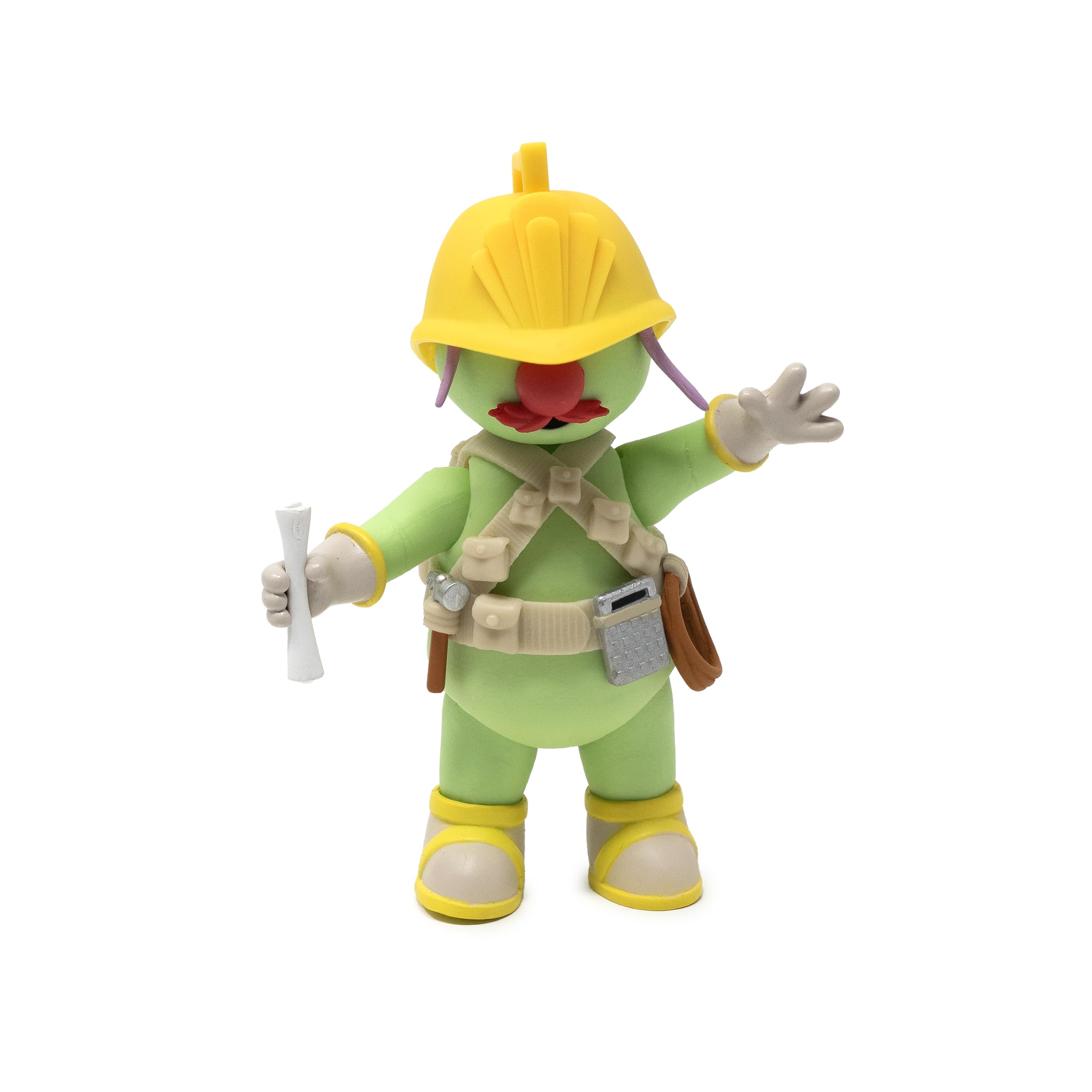 Boss Fight Studio Flange Doozer, Fraggle Rock Collectible Action Figure – Highly Articulated Figurine with Accessories Including Removable Hard Hat, Harness, Construction Tools, Walkie Talkie – 1:12
