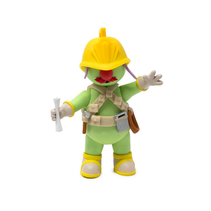 Boss Fight Studio Flange Doozer, Fraggle Rock Collectible Action Figure – Highly Articulated Figurine with Accessories Including Removable Hard Hat, Harness, Construction Tools, Walkie Talkie – 1:12