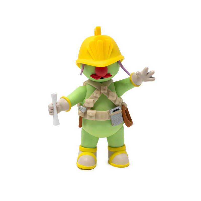 Boss Fight Studio Flange Doozer, Fraggle Rock Collectible Action Figure – Highly Articulated Figurine with Accessories Including Removable Hard Hat, Harness, Construction Tools, Walkie Talkie – 1:12