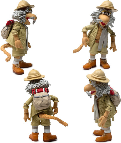 Boss Fight Studio Uncle Traveling Matt, Fraggle Rock Collectible Action Figure – Highly Articulated Figurine & Accessories - Orb, Skateboard, Walking Stick, Interchangeable Hands & Expression – 1:12