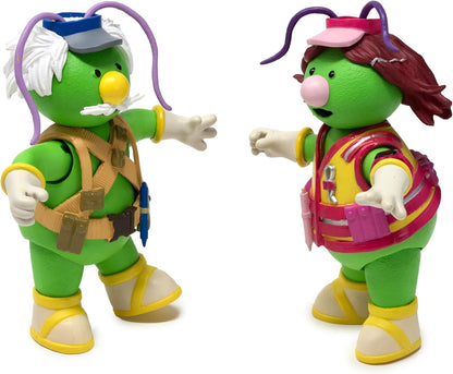 Boss Fight Studio Doozer 2-Pack with Cotterpin and Architect, Fraggle Rock Collectible Action Figures – Articulated Figurines with Accessories Including Building Plans and Sticky Goop Dispenser – 1:12
