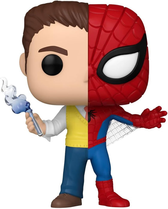 Funko Pop! Marvel: Split - Spider-Man - Spider/Parker - Marvel Comics - Collectable Vinyl Figure - Gift Idea - Official Merchandise - Toys for Kids & Adults - Comic Books Fans