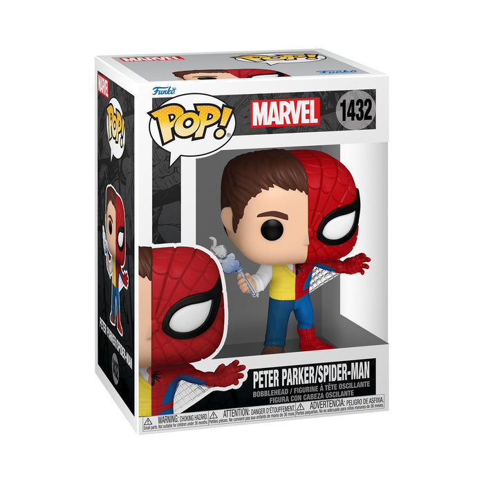 Funko Pop! Marvel: Split - Spider-Man - Spider/Parker - Marvel Comics - Collectable Vinyl Figure - Gift Idea - Official Merchandise - Toys for Kids & Adults - Comic Books Fans
