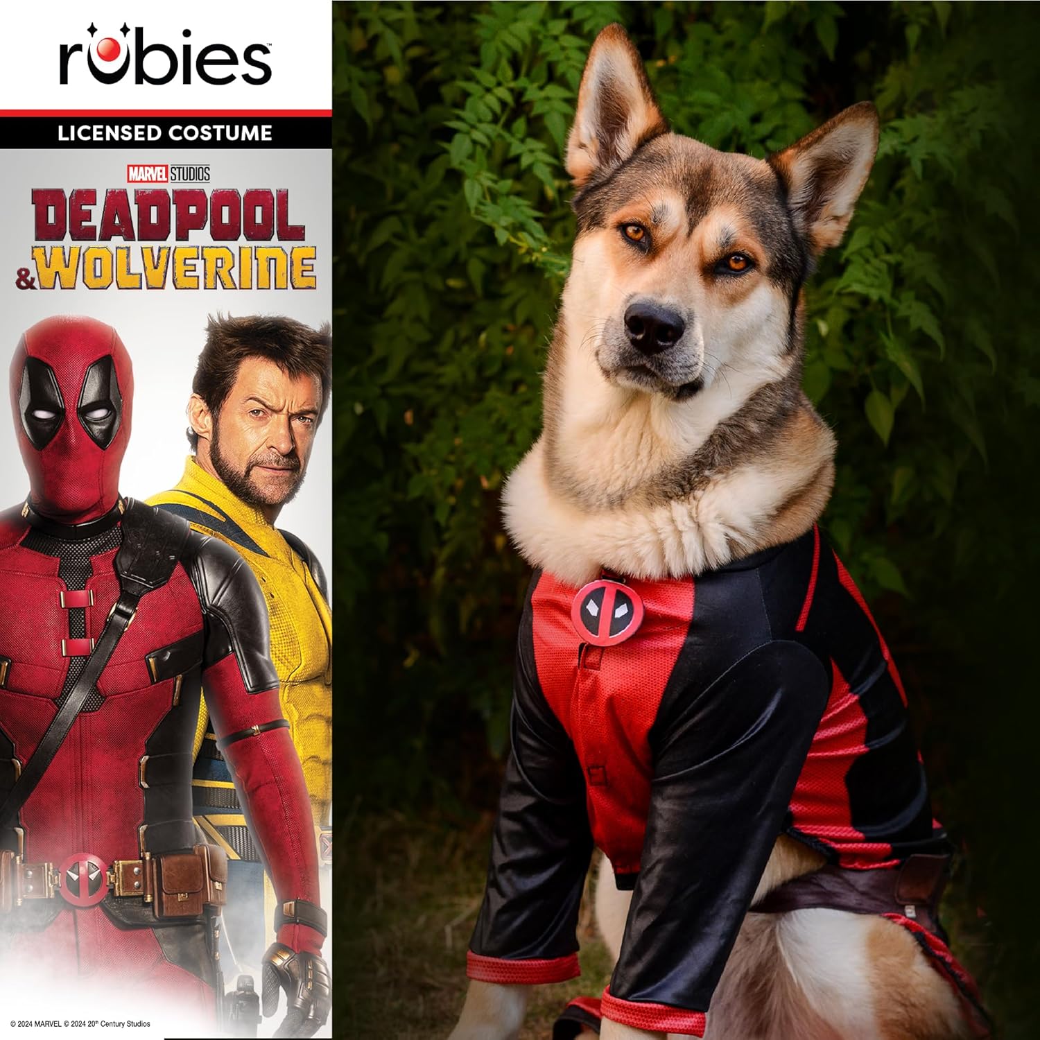 Rubie's Official Deadpool Dogpool Pet Costume, Dog/Pet Fancy Dress, Size M
