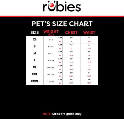 Rubie's Official Deadpool Dogpool Pet Costume, Dog/Pet Fancy Dress, Size S