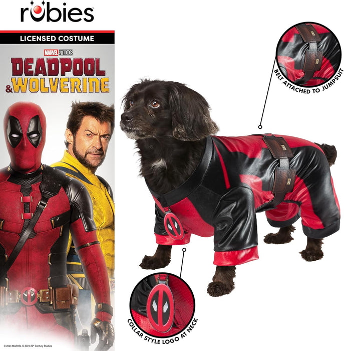 Rubie's Official Deadpool Dogpool Pet Costume, Dog/Pet Fancy Dress, Size S