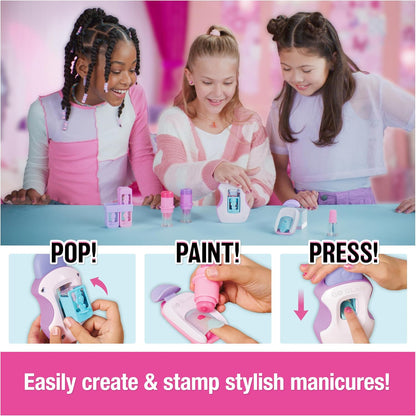 Cool MAKER, GO GLAM Studio Nail Kit, Style 200 Nails with 4 Designs, 2 Polish Applicators & Nail Mask, Arts and Crafts Kids’ Toys for Girls Aged 7+