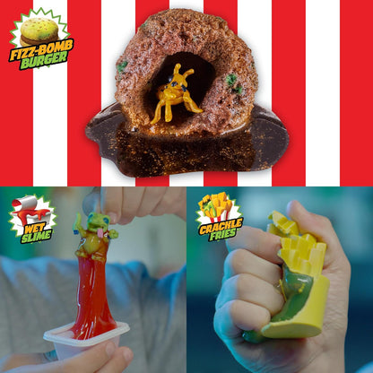 Terror Fried 08092 Ooze Burger, When Fast Food Goes Bad, Gross collectables with Slime, Boys Aged 4-10, Multiple Compound Play, Multicolour